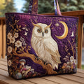 Amethyst Moonlit Owl Quilted Tote ✨🌙