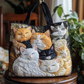 Cozy Companions – Quilted Cat Tote Bag