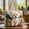 Fields of Joy – Puppy Quilted Tote Bag